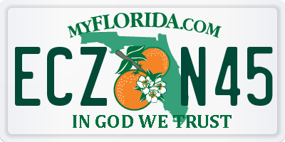 FL license plate ECZN45