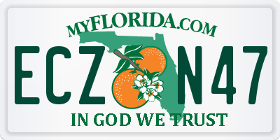 FL license plate ECZN47