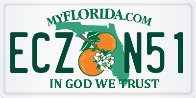 FL license plate ECZN51