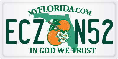 FL license plate ECZN52