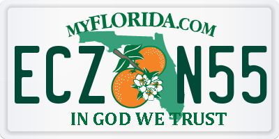 FL license plate ECZN55