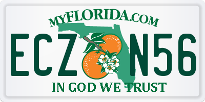 FL license plate ECZN56