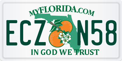 FL license plate ECZN58