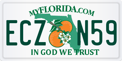 FL license plate ECZN59