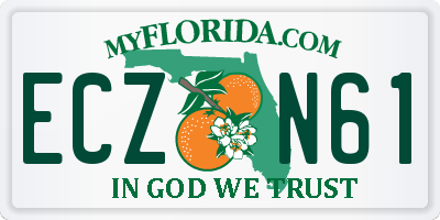 FL license plate ECZN61