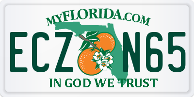 FL license plate ECZN65