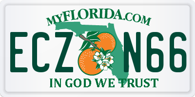 FL license plate ECZN66
