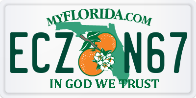 FL license plate ECZN67
