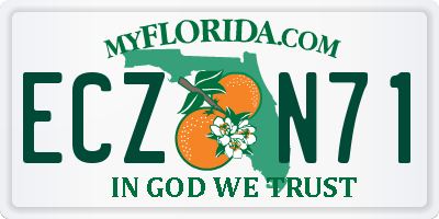 FL license plate ECZN71
