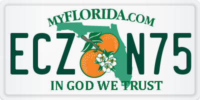 FL license plate ECZN75