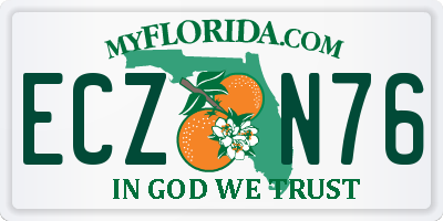 FL license plate ECZN76