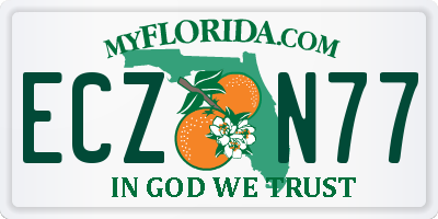 FL license plate ECZN77