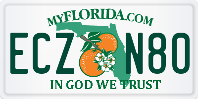 FL license plate ECZN80