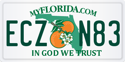 FL license plate ECZN83