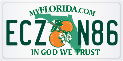 FL license plate ECZN86