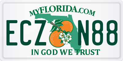 FL license plate ECZN88