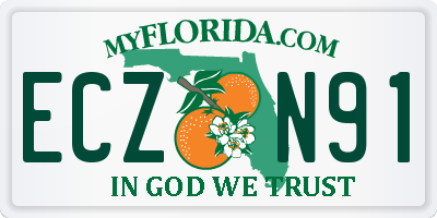 FL license plate ECZN91