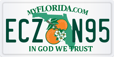 FL license plate ECZN95