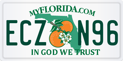 FL license plate ECZN96