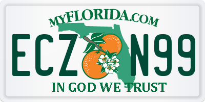 FL license plate ECZN99