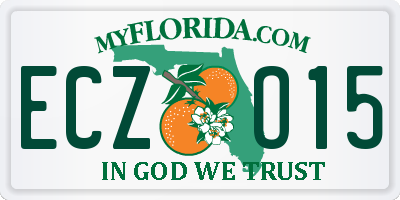 FL license plate ECZO15