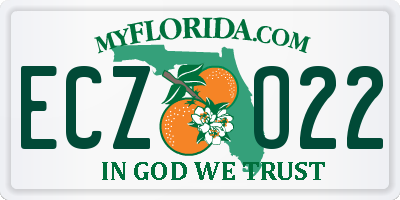 FL license plate ECZO22