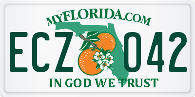 FL license plate ECZO42
