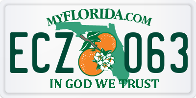 FL license plate ECZO63