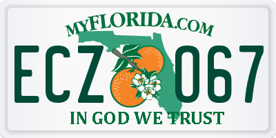 FL license plate ECZO67
