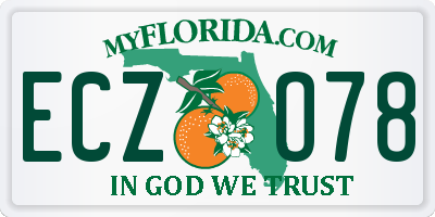 FL license plate ECZO78