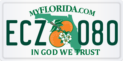 FL license plate ECZO80