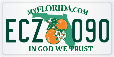FL license plate ECZO90
