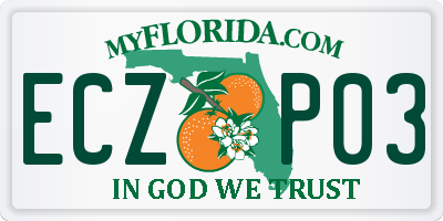 FL license plate ECZP03