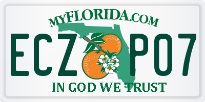 FL license plate ECZP07