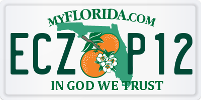 FL license plate ECZP12