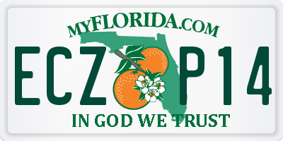 FL license plate ECZP14