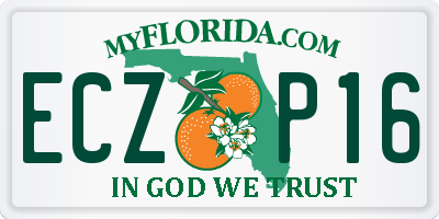 FL license plate ECZP16