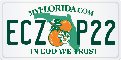 FL license plate ECZP22