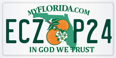 FL license plate ECZP24