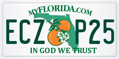 FL license plate ECZP25