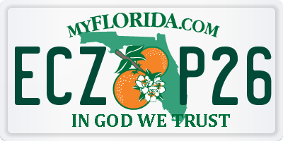 FL license plate ECZP26