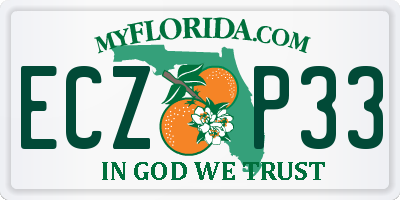 FL license plate ECZP33