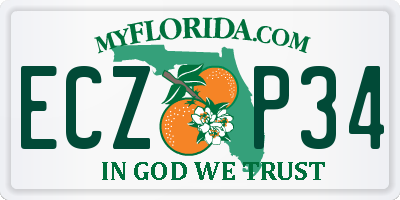 FL license plate ECZP34