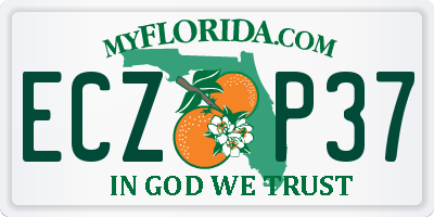 FL license plate ECZP37