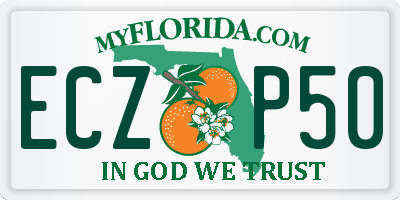 FL license plate ECZP50