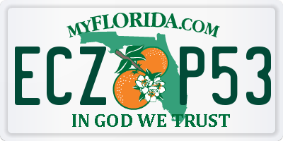 FL license plate ECZP53