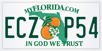 FL license plate ECZP54