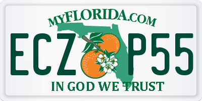 FL license plate ECZP55