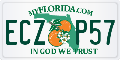 FL license plate ECZP57
