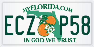 FL license plate ECZP58